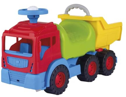 Dolu Ride On Truck Gelb, Grün, Rot, Blau