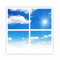 ENERJ 40W Sky LED 3D Ceiling Panel 60x60cms, Set of 4 Ultra Thin LED Panels, for Waiting Area, Hallway, Office and Home
