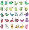15, 30, Mixed, Girl Or Boy Superhero Famous Cute Cool Funny Random Colourful Shoe Charms Decorations For Croc Clog Shoes, Bracelet And Wristband For Women & Men No Duplicates (30 Croc Dinosaur)