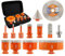BGTEC Foret Diamant Kit Trépan Carrelage-13pcs(6/6/8/20/25/35/50/68/110mm+20mm Fraise Diamanté+50mm diamant foret chanfrein+115mm disque carrelage) pour porcelaine, céramique,carrelage,granit,marbre