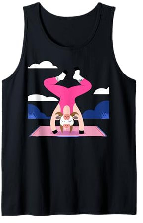 Ziege Yoga Spielzeug Ziege Stofftier Plüsch Ziege Yoga Party Spiel Tank Top