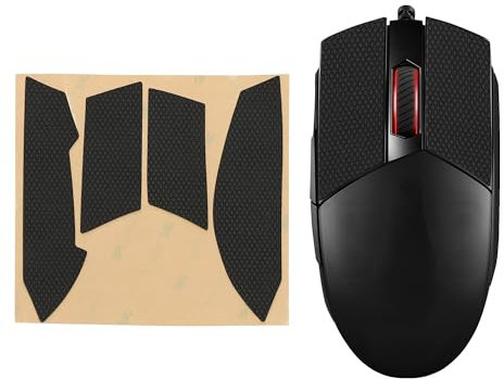 kwmobile Bande Antidérapante Compatible avec ASUS ROG Strix Impact II Bande Antidérapante - Bande en Similicuir pour Souris Gaming - Noir