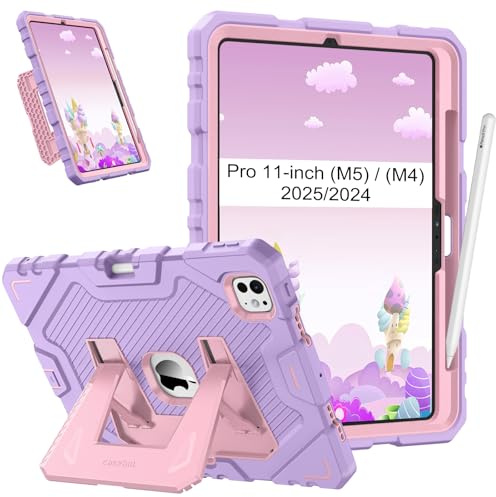 Fintie Apto para niños para iPad Pro de 11 pulgadas (M5) 2025 / (M4) 2024, morado