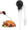 2 PCS Turkey Baster Set, Large Baster for Cooking with Heat-Resistant Silicone Bulb, Durable Stainless Steel Tube for Juicy Roasts, Ideal for Basting Turkey, Chicken, and Meat