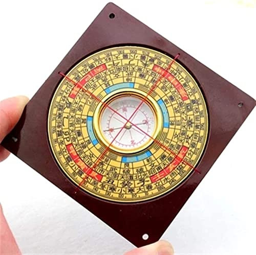 Klatschkompass, antiker chinesischer Kompass, Luo-Pan-Werkzeug, quadratischer geomantischer Kompass, tragbarer Feng-Shui-Kompass, Heimdekoration