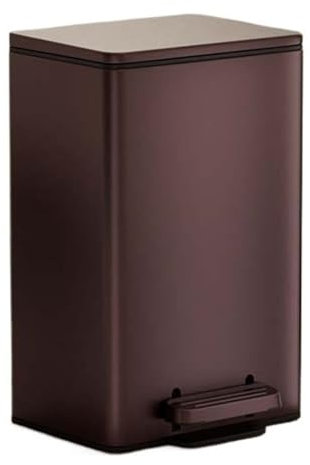 QUSYZD Poubelle avec Couvercle, Poubelle en Acier Inoxydable avec pédale, Poubelle à Fermeture Douce avec Seau intérieur pour la Maison, Le Bureau ou Le Commerce, Rouge vin - 40 L,Wine Red-40L