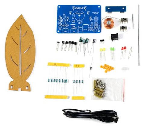OAJABBGE Magnetico Elettromagnetico Slancio DIYER oscillante Pendolo Con Luce LED Oscillatori Elettronici Progetto di Saldatura