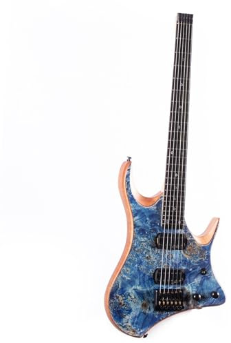 Guitarra Eléctrica De Jazz Sin Pala De 6 Cuerdas Y 24 Trastes(Blue)
