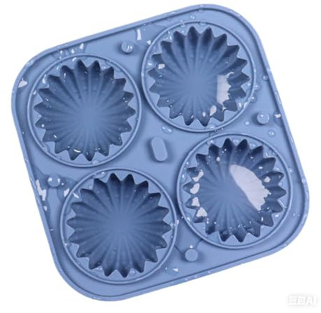 Jackanna Silicone Cactus Ice Cube Trays, Fun DIY Ice Cubes for Coffee, Milk, Tea, Cocktails, Creative Cool Ice Cube Trays, Reusable, Dishwasher Safe and BPA Free (Dark Blue)