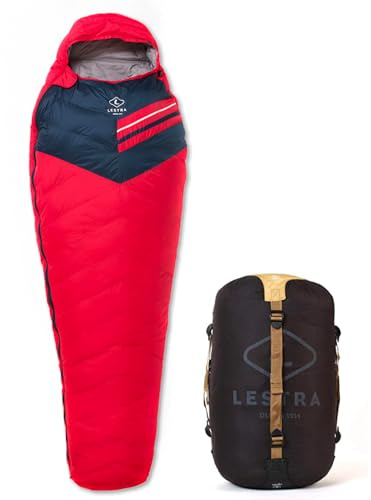 Lestra Sport - Aporia Light - Sac de Couchage Trek et Randonnée - Léger et Performant - T° Limit Confort 02 °C - Duvet de Canard - Adulte - 210 x 80 cm - 760 g