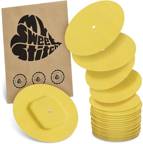 MySweetStitch – 10–25× Cerotto Simplera rotondo, overpatch Ø 70 mm, delicato sulla pelle, impermeabile e traspirante (Giallo, 25)
