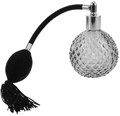 VALICLUD Nachfüllbarer Parfümzerstäuber mit Quaste aus Glas 100ml | Vintage Retro Elegantes Design, Effizienter Sprühmechanismus, Abdichtung, Tragbar für Reise Büro Zuhause