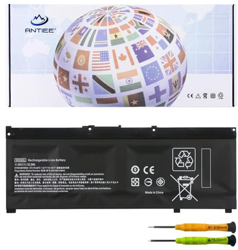 ANTIEE SR03XL Laptop Battery for Hp Pavilion 15-CX 15-CX0056WM 15-CX0058WM, Envy X360 15-CN 15-CP 17-BW 15-CN0013NR 15-CP0053CL L08855-855 HSTNN-DB8Q HSTNN-IB8L L08934-2B1 TPN-Q194 52.5Wh 3Cell