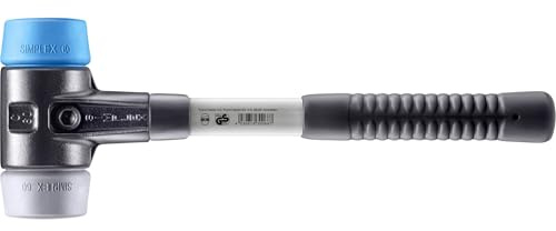 SIMPLEX-Schonhammer, TPE-soft/TPE-mid; mit verstärktem Tempergussgehäuse und Fiberglasstiel | D=60 mm | 3713.060