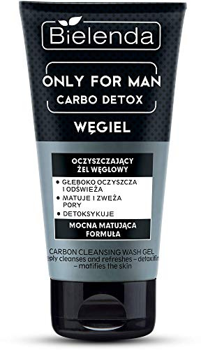 Bielenda Carbo Detox - Effectively Purifies The Skin From Toxins, Unclogs The Pores, Prevents Breakouts, Mattifies The Skin - Carbo Detox Cleansing Gel For Face - 150 ml