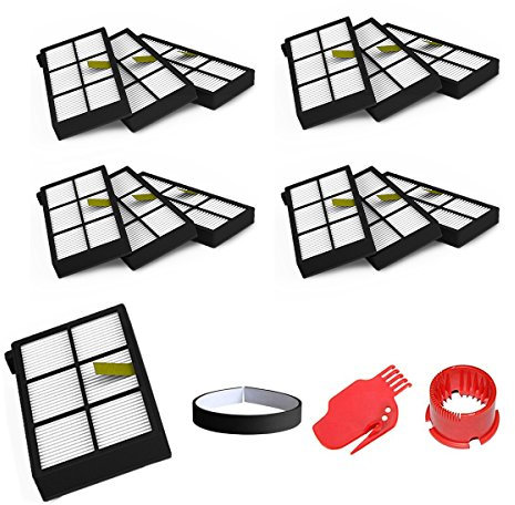 TeKeHom - Filtri HEPA per iRobot Roomba Serie 800 860 865 866 870 871 880 885 886 890 900 960 966 980