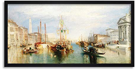 Turner Venice From Porch Madonna Della Salute Painting Framed Wall Art Print Long 25X12 Inch