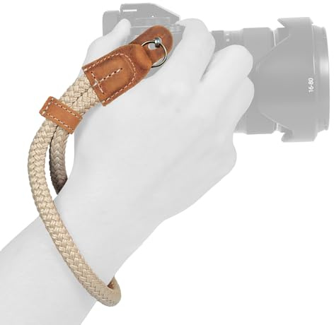 MegaGear Kamera Handschlaufe Baumwolle, Handgelenkschlaufe für DSLR SLR Kameras, Universal Kompatibilität: Canon, Nikon, Sony, UVM. Verstellbar & Sicher