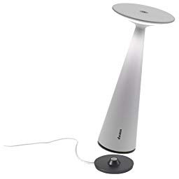 Zafferano, Dama Pro Lampe, Wiederaufladbare und Kabellose Tischlampe mit Touch Control, Geeignet für den Innen- und Außenbereich, Dimmer, 2200-3000 K, Höhe 29 cm, Farbe Weiß