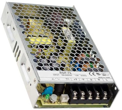 WITTKOWARE RSP-75-27 Industrie-Schaltnetzteil mit Metallgehäuse & Schraubklemmen, Active-PFC, LxBxH: 159x97x30mm, Ausgang: 27V/DC (einstellbar 25,7-29,7V), max. 2,8A, 75,6W