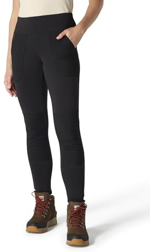 Carhartt Women's Force Fitted Midweight Utility Legging, Black, Medium Tall