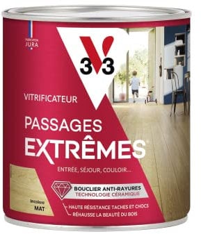 V33 Vitrificateur passages extrêmes, Incolore mat, 0,75 L
