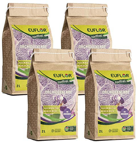 EUFLOR Orchideenerde 4 Beutel à 2 Liter im Papierbeutel