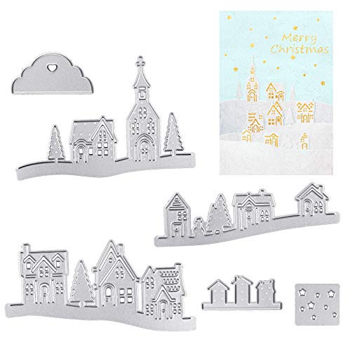 OOTSR Stanzschablone Scrapbooking Prägeschablonen, Stanzschablonen Haus, Metall Stanzformen Schneiden Cutting Dies für DIY Album Scrapbooking Karten Deko