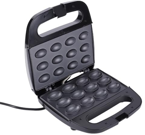 Zerodis 750W Nuss-Keksmaschine, 12-Loch Elektrische Haselnuss-Kuchenbrot-Backmaschine mit Antihaftbeschichtung für Haushalt EU 220-240V