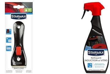 STARWAX Nettoyant Quotidien 500 ml + Racloir pour Vitrocéramique et Induction - Idéal pour Nettoyer les Plaques en Vitrocéramique et Enduction