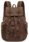 VARLIVOO Retro Hombre Mochila Estudiante Mochila 15,6 Portátil Universitaria Mochila de Hombre Viajar Colegio Cámping Lona Marrón B