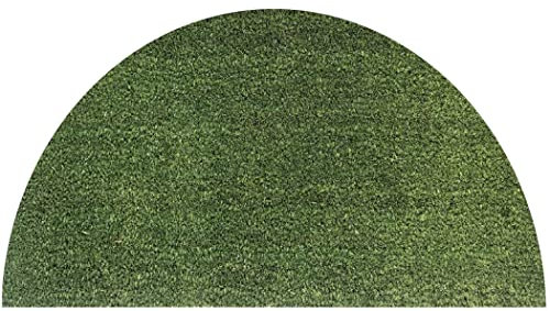 Zerbino Cocco Naturale Esterno Porta Entrata Retro Antiscivolo Tappeto Raschiafango MOD.Cocco Colorato 40X70 Mezzaluna (verde)