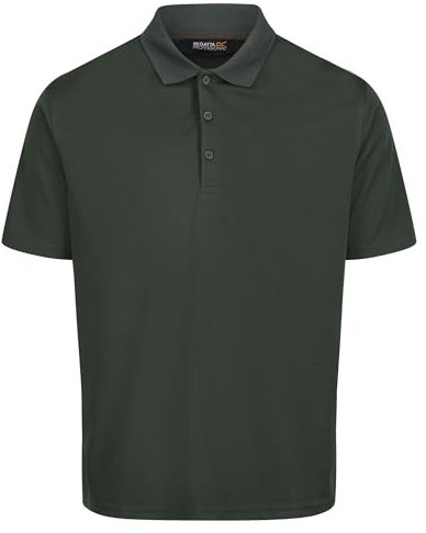 Regatta Professional Mens Pro Wicking Casual Polo Short Sleeved T Shirt Dark Green