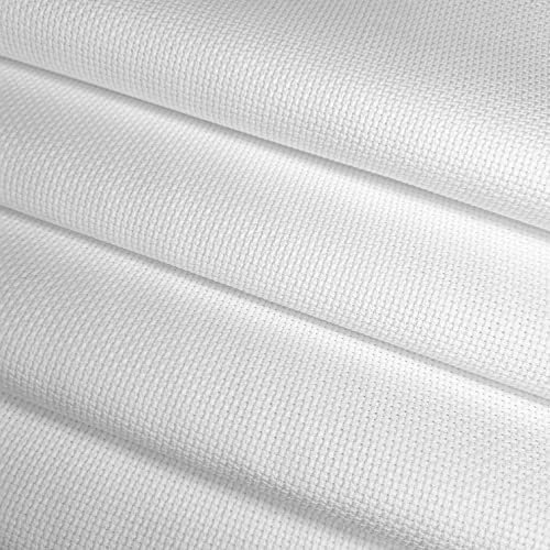 Meloca Designs 4 Stück Aida-Stoffe, 16 Stück, Meterware Baumwolle, für Kreuzstich, 30 x 45 cm, Weiß