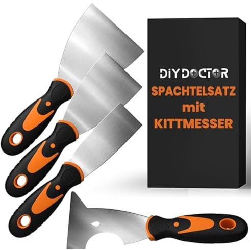 DIY Doctor Set di 4 Raschietti per Carta da Parati – Include 3 Raschietti & 1 Spatola Multifunzionale – Perfetto per Pittura & Fai-da-te