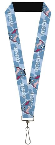 Disney Schlüsselband, Winnie the Pooh Eeyore Charakter Close Up Pose und Text Blues, elastisch, Blau