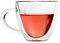 Tazas de café o Tazas de té de Vidrio Aislado de Doble Pared en Forma de Corazón, Taza de té de Leche Clara Aislada con Mango de 180ml o 240ml (2#)