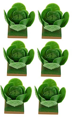 BESPORTBLE 6st Kohl-modell Zuglandschaft Miniatur Mini-gemüse Für Puppen Kohlmodell Spielzeug Mikrolandschaftsgemüse Puppenhaus-möbel-ornament Künstlicher Kohl Zubehör Kind Plastik Chinakohl