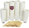 200 Gobelets à café jetables blancs de 240 ml / 8 oz avec agitateurs en bois, résistants, étanches et sans odeurs. Gobelets en carton jetables