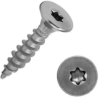DSM-Verbindungstechnik Spanplattenschrauben mit Senkkopf und Torx-Antrieb (TX) aus Edelstahl A2 / VA2 | Vollgewinde | Holzschraube | Holzbauschraube | Universalschraube | 3,0 x 30 mm, 50 Stück