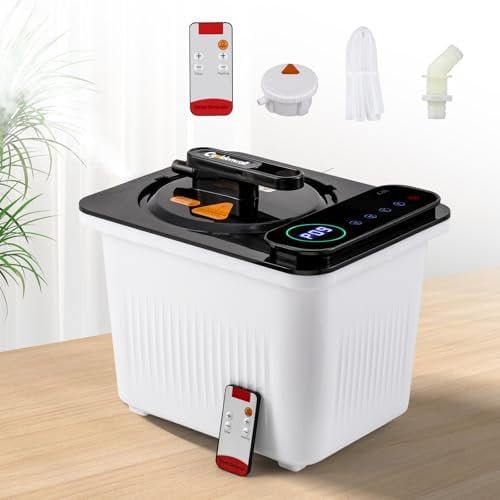 CGOLDENWALL Sauna de Vapor Portátil 4L, Hogar Generador de Vapor con Control Remoto, Pantalla Táctil, Adecuado para Tienda Sauna