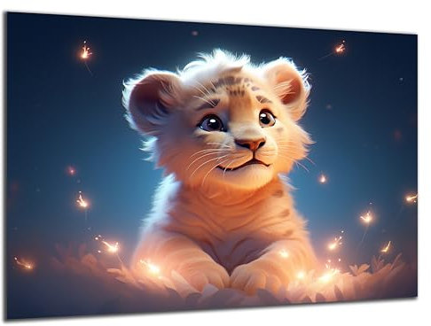 Munera Design - Bild 40x60 - süße niedliche Tiere Löwen-Junges - Wand-Bilder Kinder-Zimmer