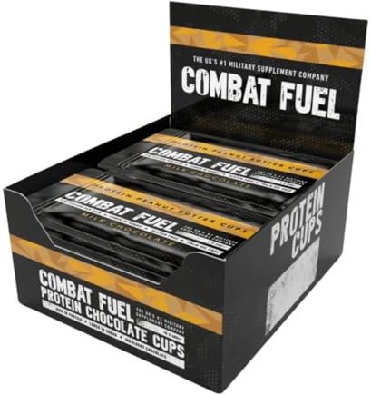 Combat Fuel Protein Peanut Butter Chocolate Cups (Milk Chocolate) 10 x Packs of 2 Cups