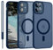 YUANDMI iPhone 11 Hülle mit MagSafe, Hanyhülle iPhone 11 Magnetisch Leicht Dünn Matte Touch Kameraschutz, Kratzfeste Anti-Gelb rutschfest Kratzfest Schutz Stoßfest Hülle für iPhone 11 Dunkel Blau