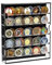 Suwyaner Challenge Coin Display Case Wall Mount, Acrylic Military Challenge Coin Holders with Removable Shelves and Magnetic Door Fits 45 Military Medals Poker Chip Pins Badges, WHM-750-FBA