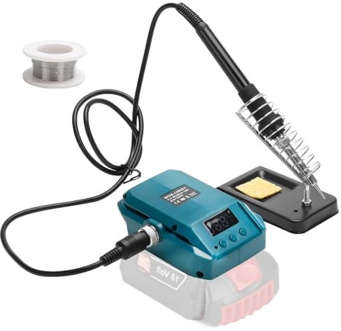 Herramienta de estación de soldador inalámbrica para batería Bosch serie B (batería no incluida), pantalla LCD eléctrica de 60 W, kit de soldador para bricolaje, reparación de electrodomésticos,