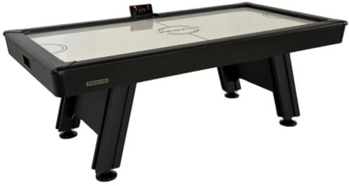 Pegasi Airhockey Tisch Toronto 7ft - 213x112x78cm - Digitale Punktezähler - Mit Soundeffekte - Air Hockey Table für Zuhause - Für Kinder und Erwasche - Inkl. Zubehör - Schwarz