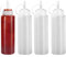 BRITECO 4 Pack 8oz Squeeze Bottles – Plastic Condiment Dispensers for Sauces, Dressings, Arts & Crafts, Easy to Fill and Clean
