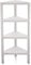 DIVCHI 4 Tier Corner Shelf Triangle Space-Saving Freestanding Shelving Unit | Storage Shelves | Display Rack | Bookcase | Kitchen Stand | Living Room Organiser | Bedroom Bookshelf (White)