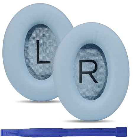 umvowuxa Replacement Earpads for Bose QuietComfort 45 (QC45)/QuietComfort SE (QC SE)/Quiet Comfort Wireless Headphones, Ear Cushions with Softer Protein Leather and Memory Foam (Blue)